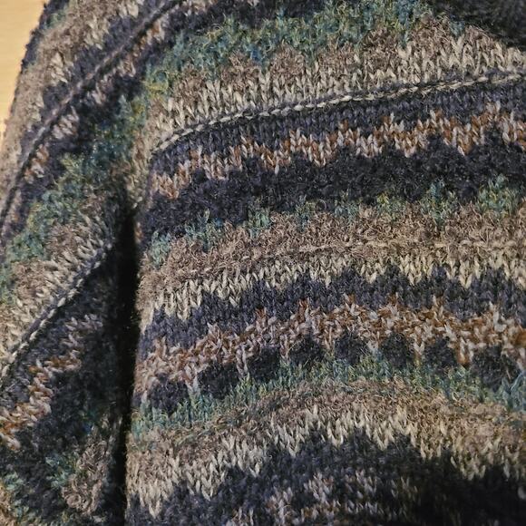 Deadstock VTG 90s Knit Sweater Mens XL Grandpacore Dad Cosby Wool Blend Biggie - Picture 4 of 9